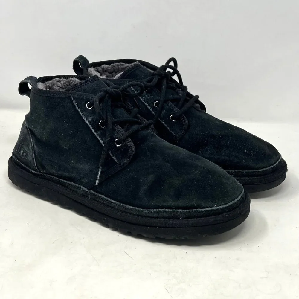 UGG 3236 Neumel Women's Suede‎ Wool Chukka Ankle Boots - Black - Size 12